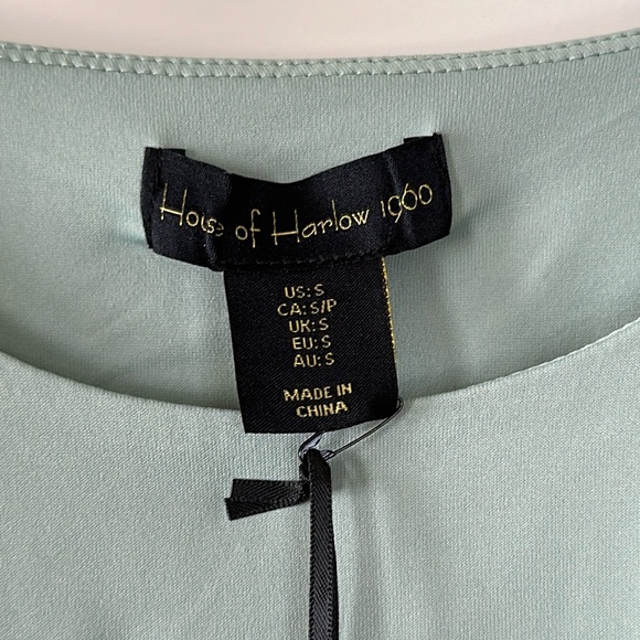 🆕 House of Harlow 1960 Green Scoop Neck Bodysuit - Picture 4 of 5